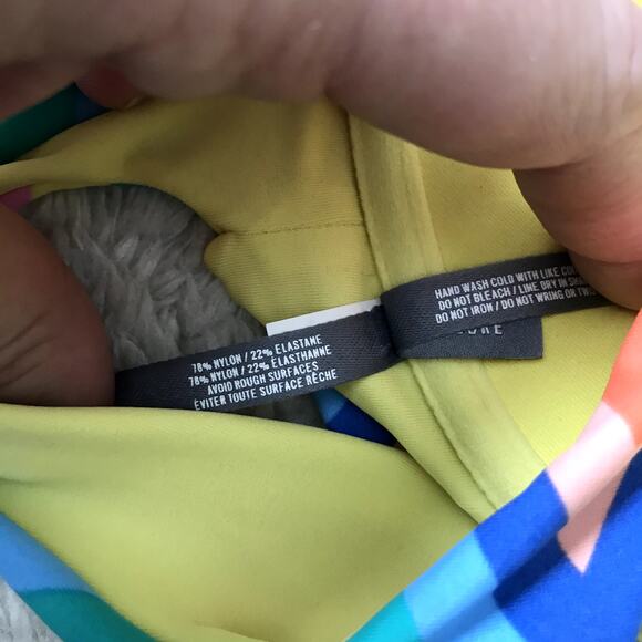 Aerie Rainbow Chevron Stripe Brooke Push Up Bikini Swim Top 36B NEW - Picture 9 of 9